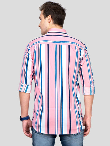 Paul Street Lycra Blend Stripes Full Sleeves Slim Fit Mens Casual Shirt Roposo Clout